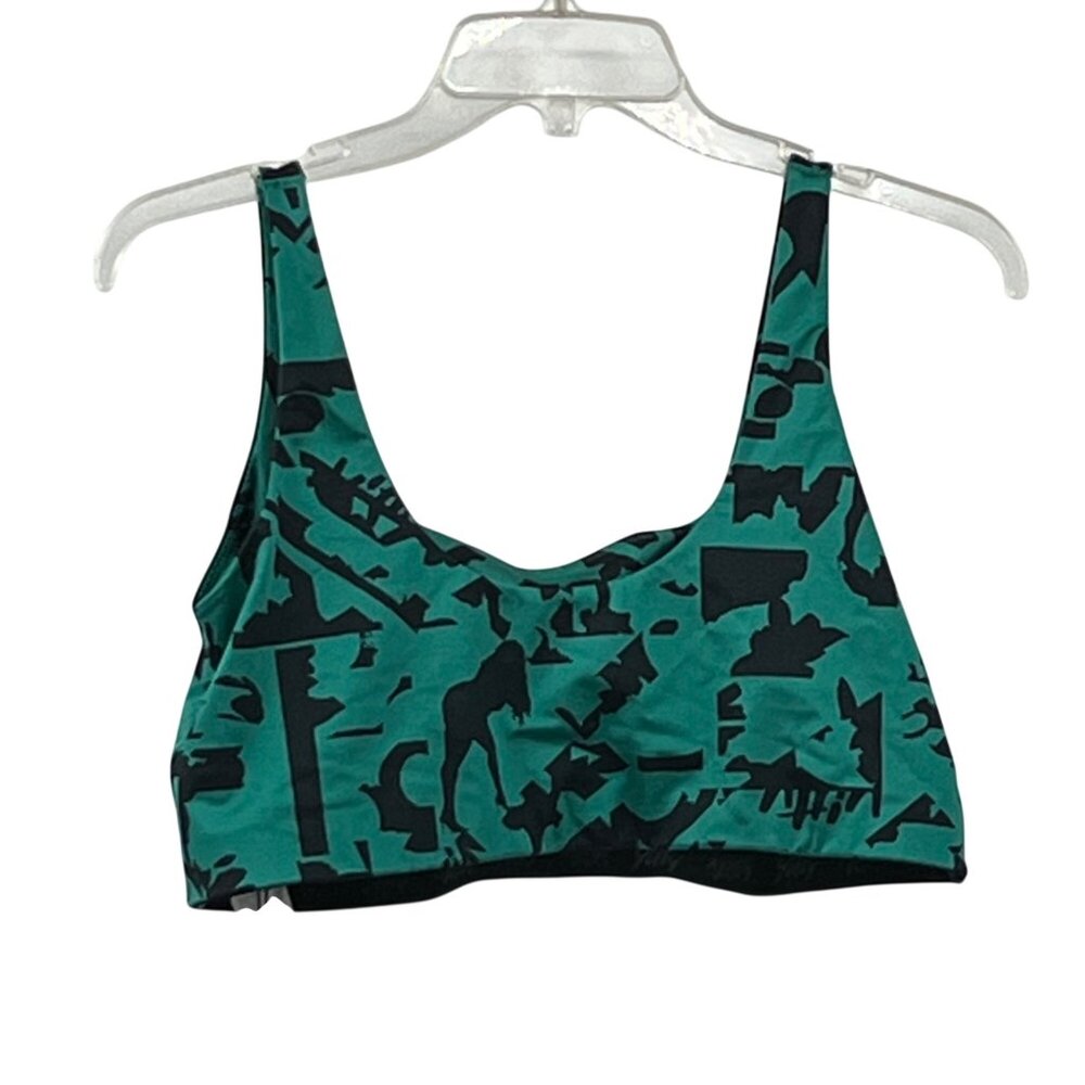 Yitty Sports Bralette Womens XL New Green Black Pullover Stretch Comfort - Picture 2 of 16